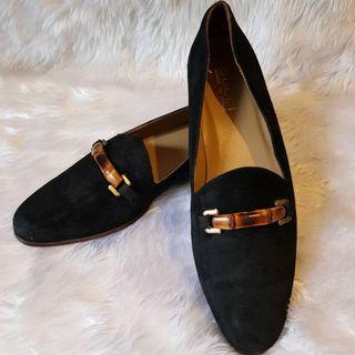 SALE! Vintage Gucci Suede Bamboo Loafers Shoes Authentic Preloved