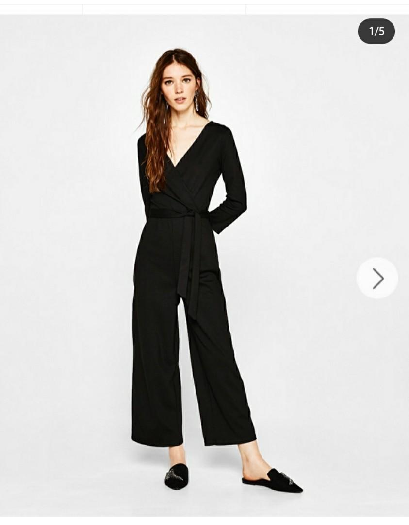 Bershka black jumpsuit shop