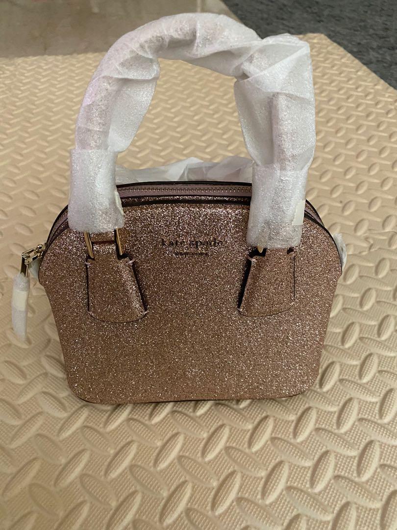 Brand new Kate spade glitter rose gold handbag, Luxury, Bags & Wallets on  Carousell
