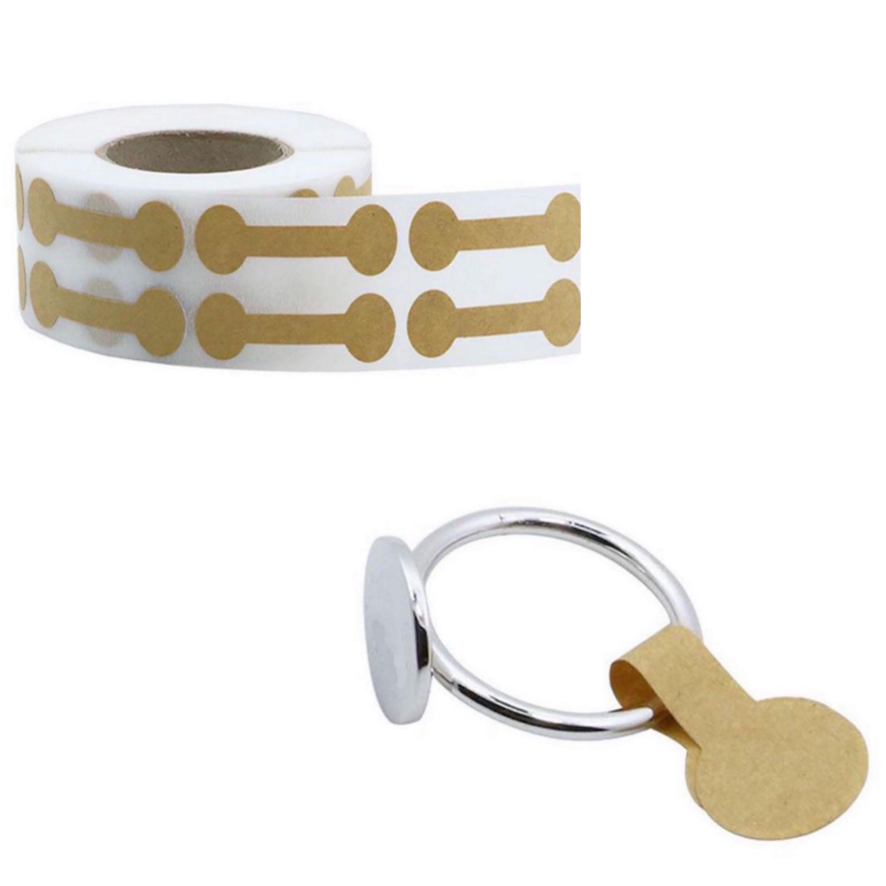 Brown Price Tag Stickers Jewelry Round Barbell Labels ...