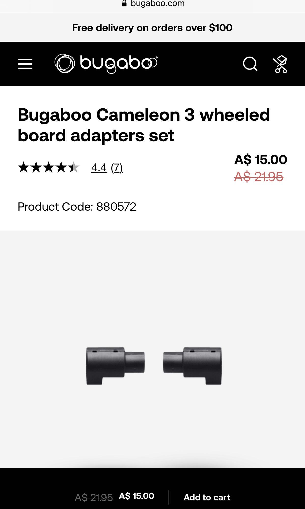 Bugaboo wheeled board adapter cameleon 3 sales