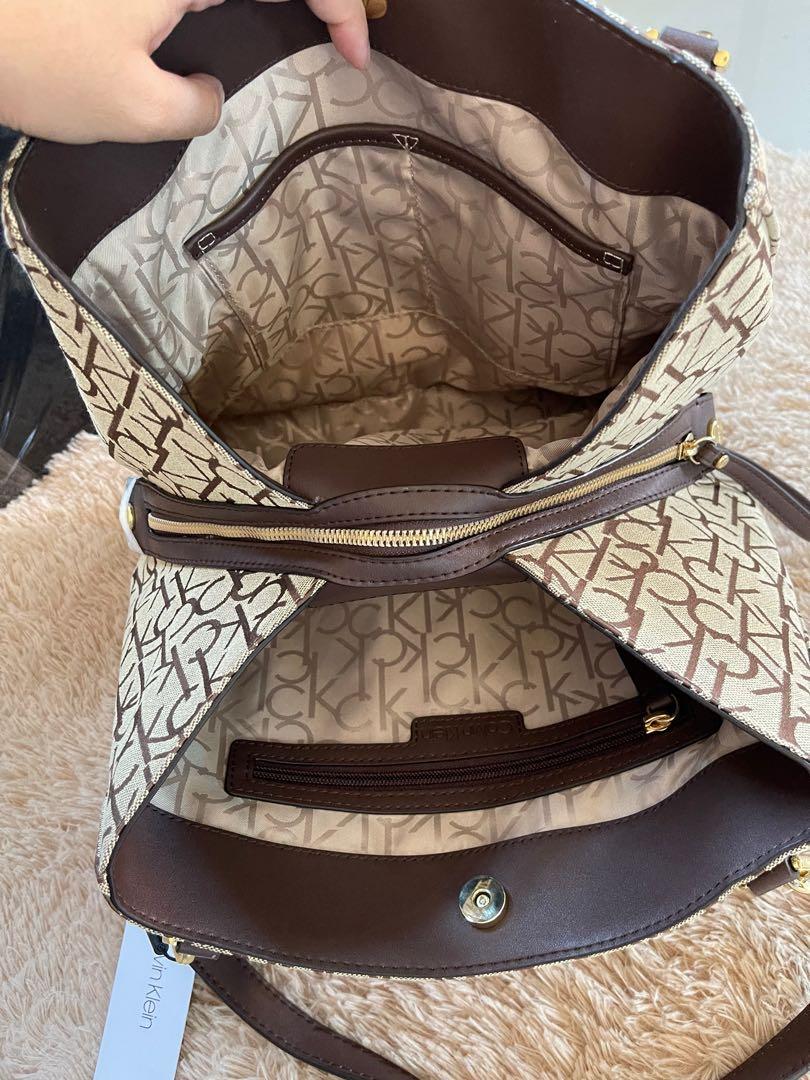 Calvin klein elaine 2025 signature triple compartment tote