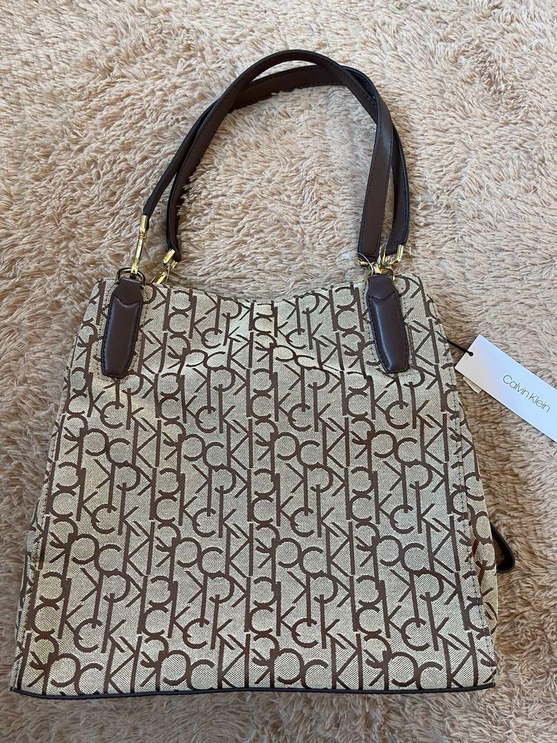 Calvin klein elaine on sale signature triple compartment tote