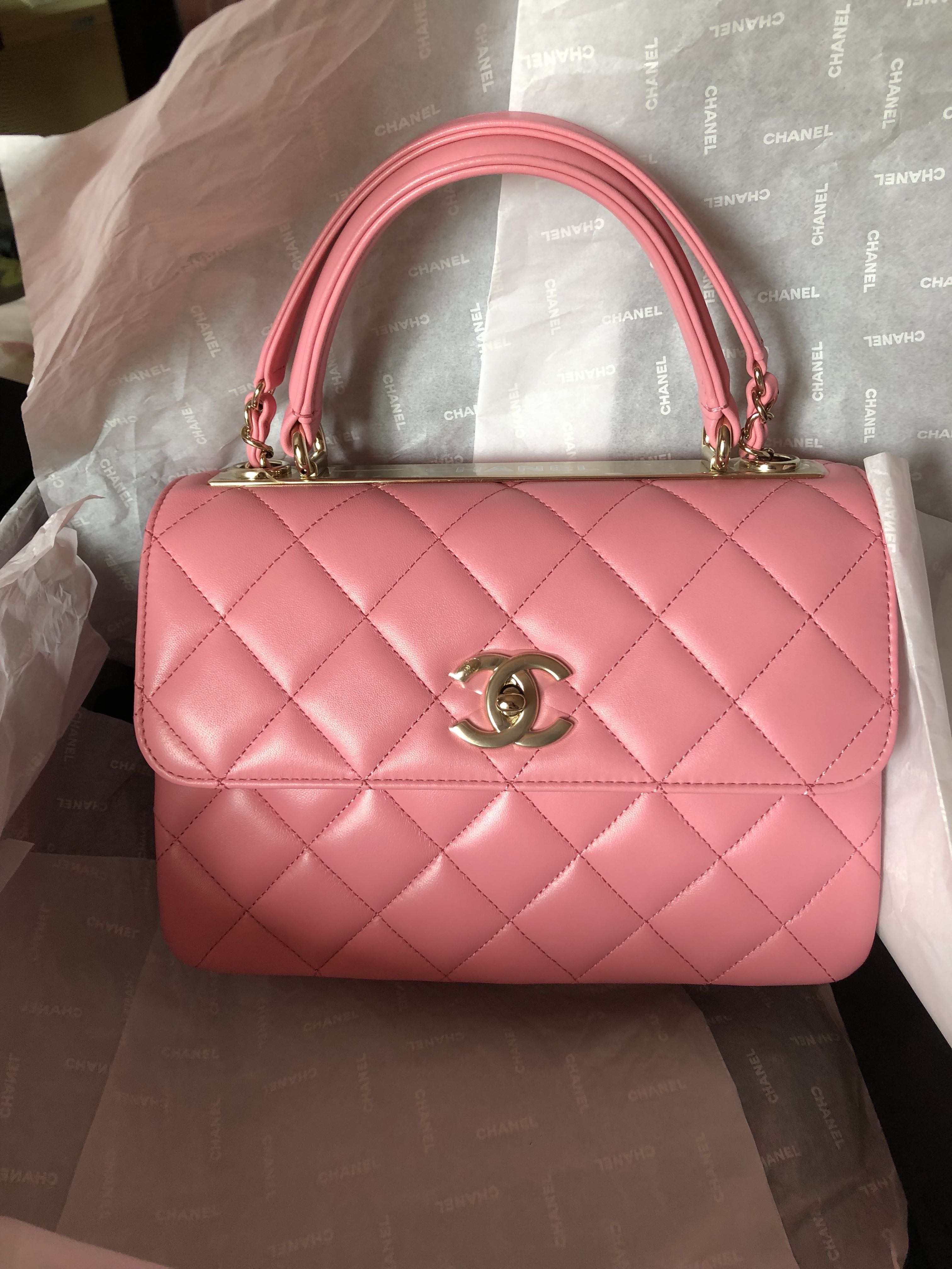 Chanel trendy cc pink top