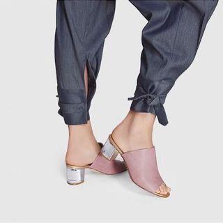 Charles & Keith Pink Mule - Peep Toe Heels
