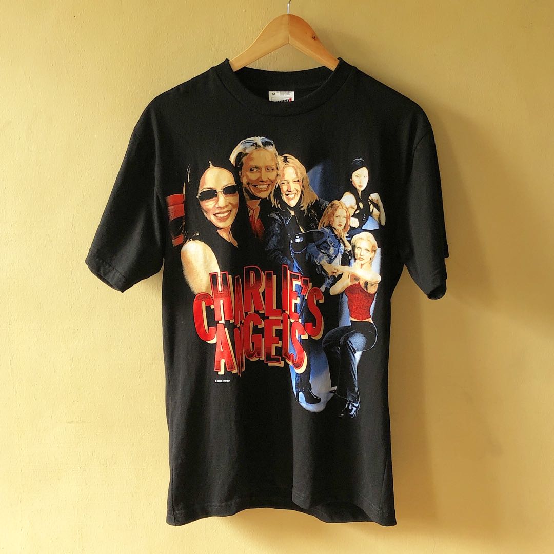 Charlies Angels Bootleg Rap Tee Movie Vintage Men s Fashion Tops