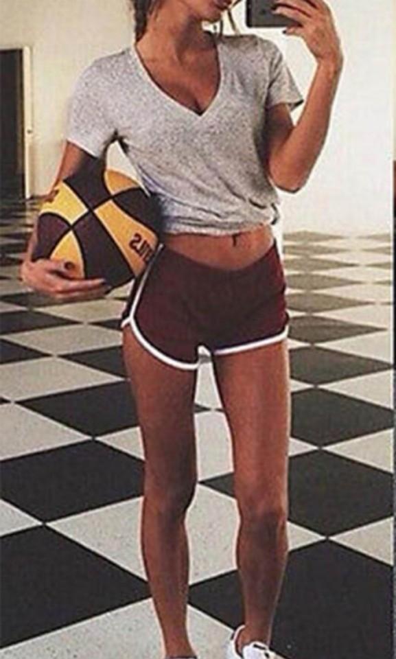 Maroon gym shorts sale