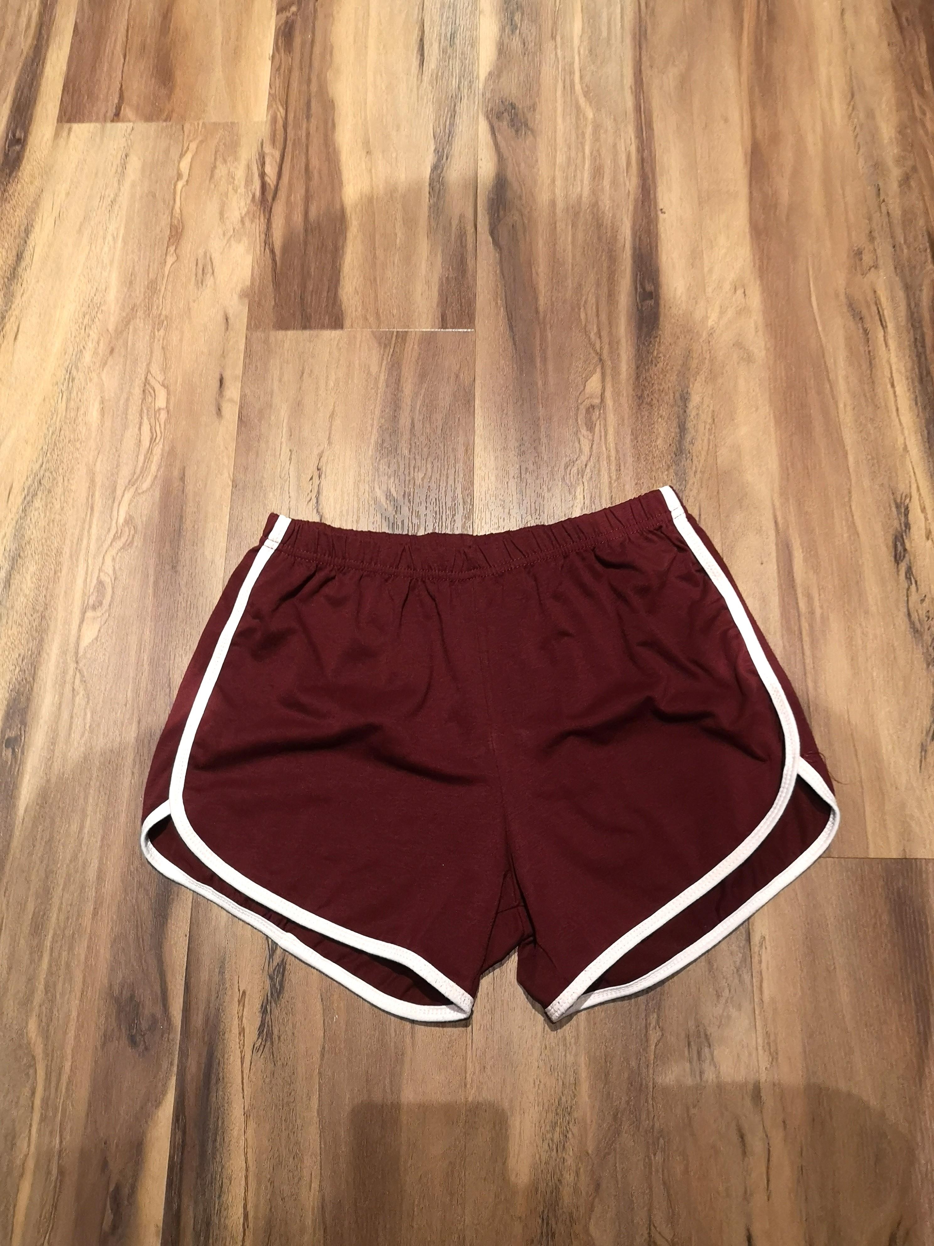 Maroon Gym Shorts Women s Fashion Activewear on Carousell