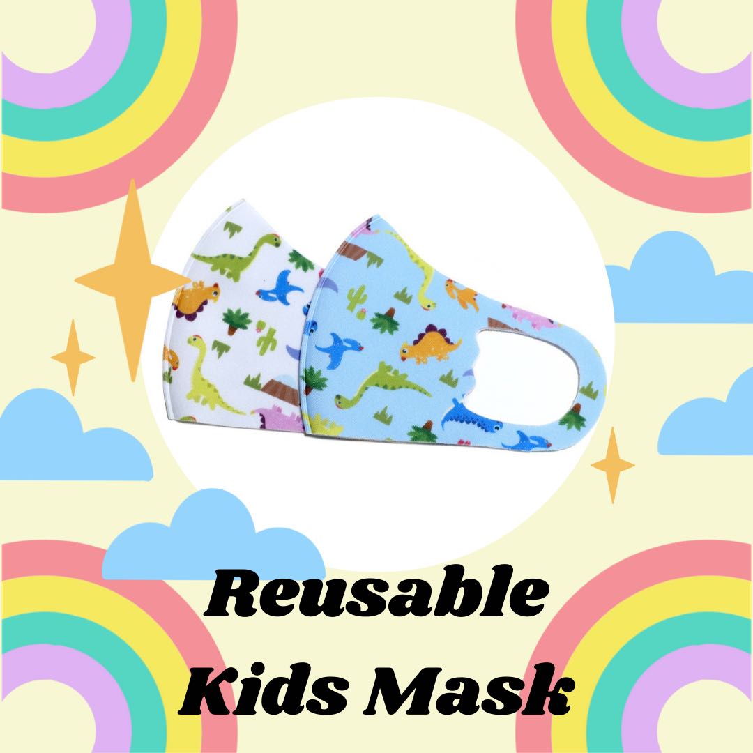 Cute Reusable Kids Mask (310 years old), Health & Nutrition, Face