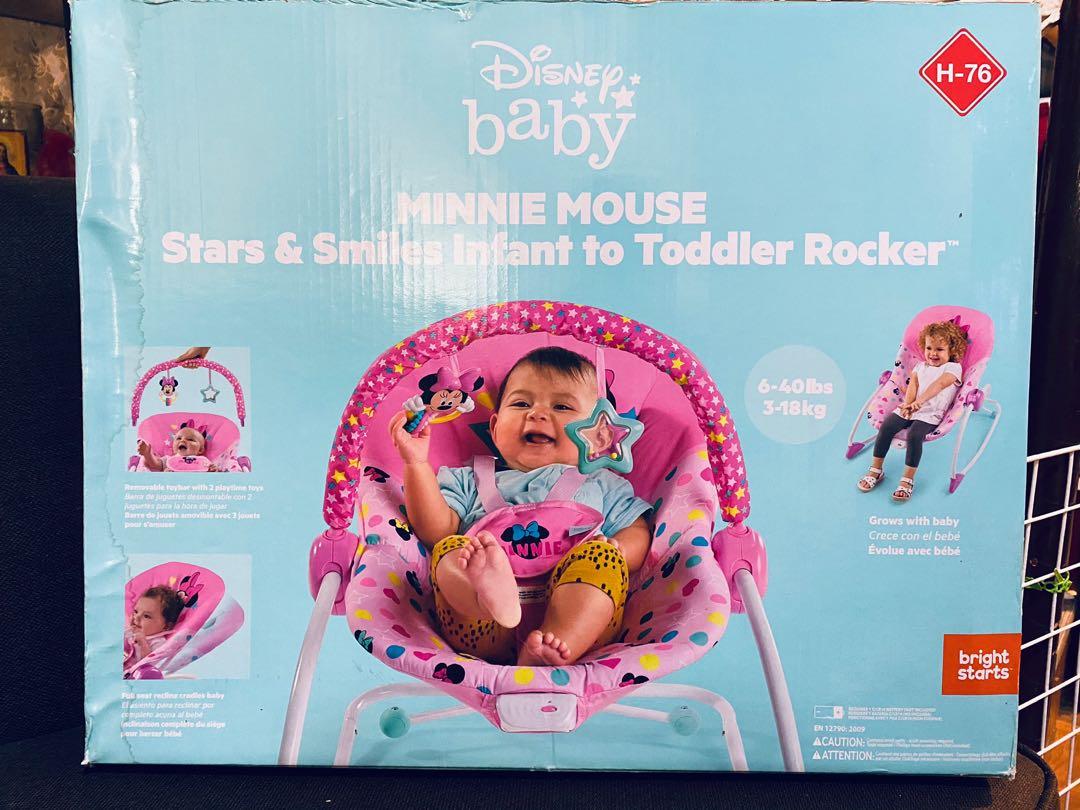 Disney baby minnie mouse stars best sale & smiles infant to toddler rocker