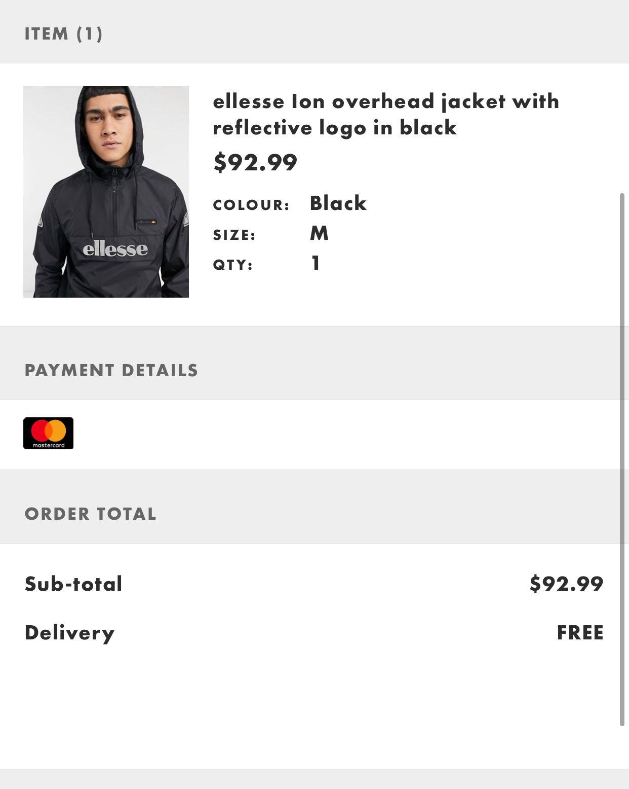 Ellesse overhead jacket Men s Fashion Coats Jackets and