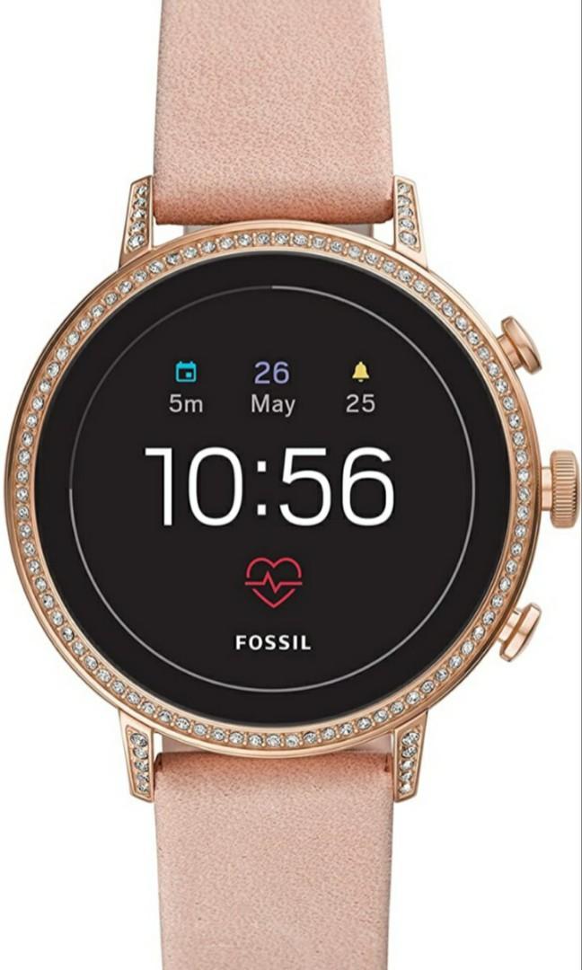 Fossil Women s Gen 4 Venture HR Stainless Steel Touchscreen Smartwatch with Heart Rate GPS NFC and Smartphone Notifications Luxury Watches on Carousell
