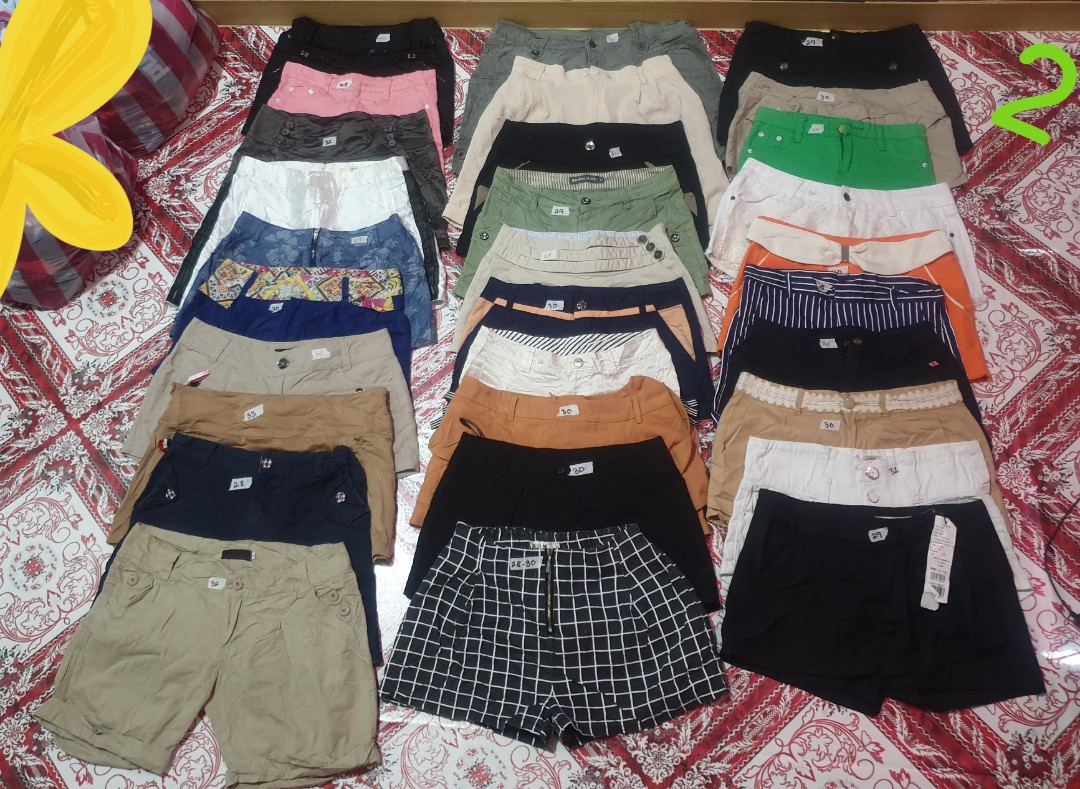 From bale COTTON ZIPPER SHORTS take all 