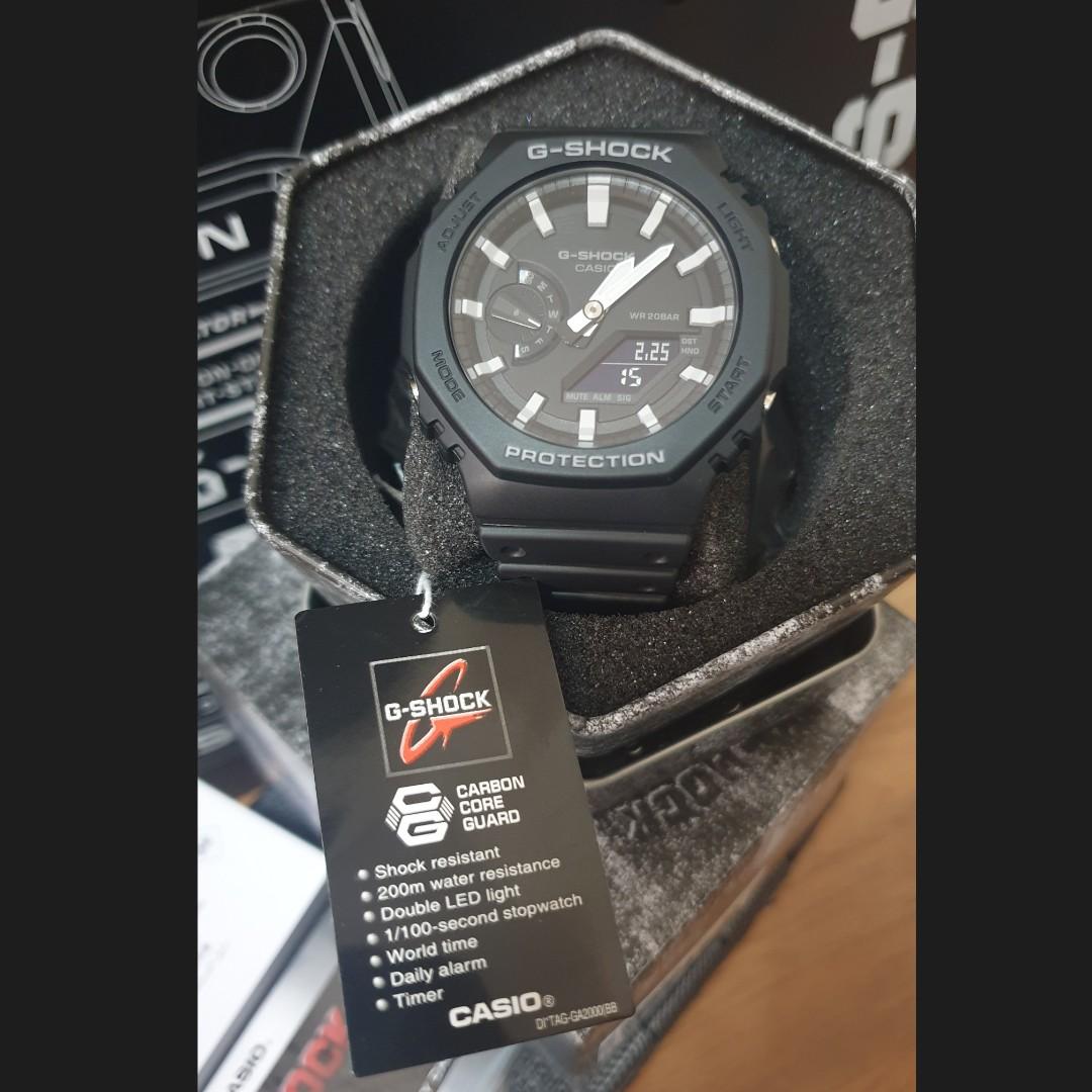 GA 2100 1ADR G shock TMJ ga2100 tmj black gshock carbon core