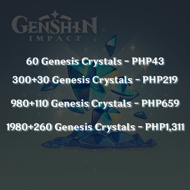 Genshin Impact Genesis Crystals Tickets Vouchers Store Credits On Carousell