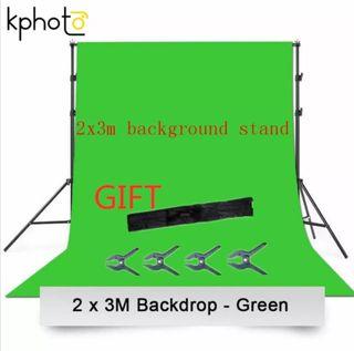 Green Screen Bacdrop 2x3m