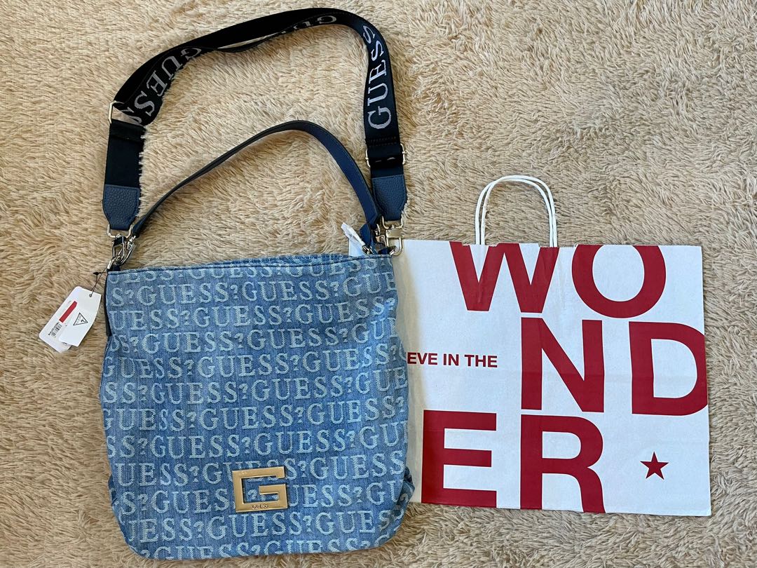 Guess brightside best sale denim shoulder bag