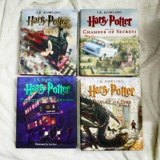Harry Potter Illustrated Edition Books 1-4 (Hardbound)