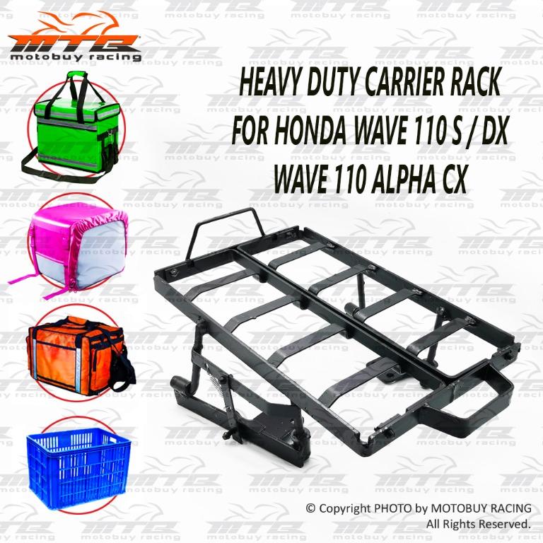 HEAVY DUTY CARRIER RACK FOR HONDA WAVE 110 S / DX / CX, Auto ...