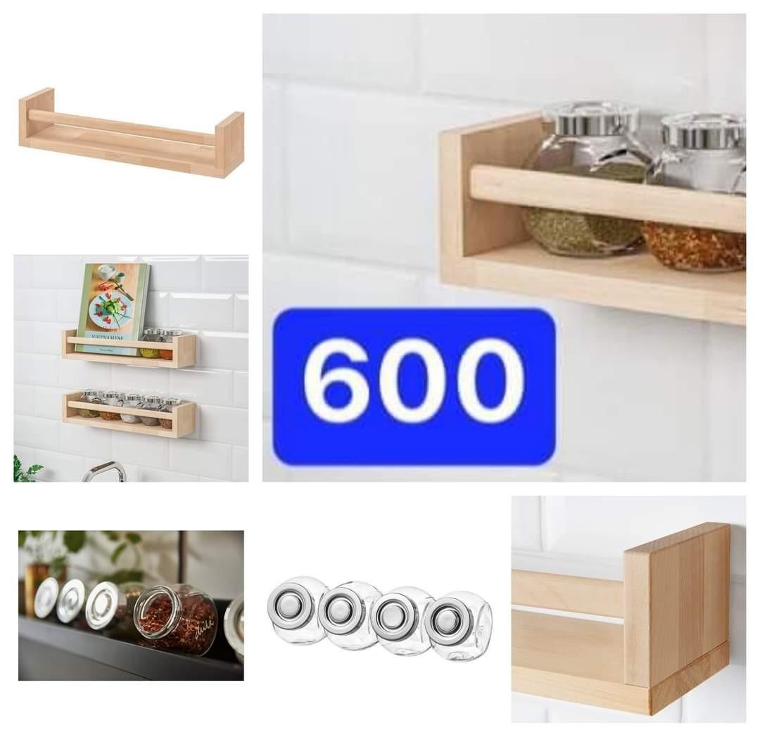 Ikea condiment rack and bottles, Furniture & Home Living, Furniture