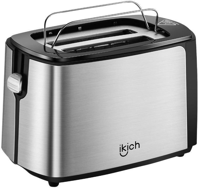 IKICH Toaster, 2 Slice Stainless Steel Toasters Buildin Warming Baking