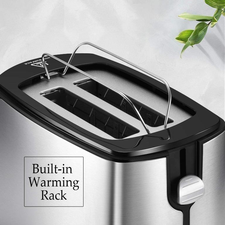 IKICH Toaster, 2 Slice Stainless Steel Toasters Buildin Warming Baking