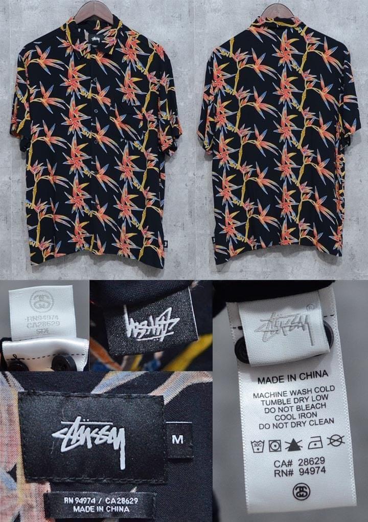 Kemeja Stussy Floral size M, Fesyen 