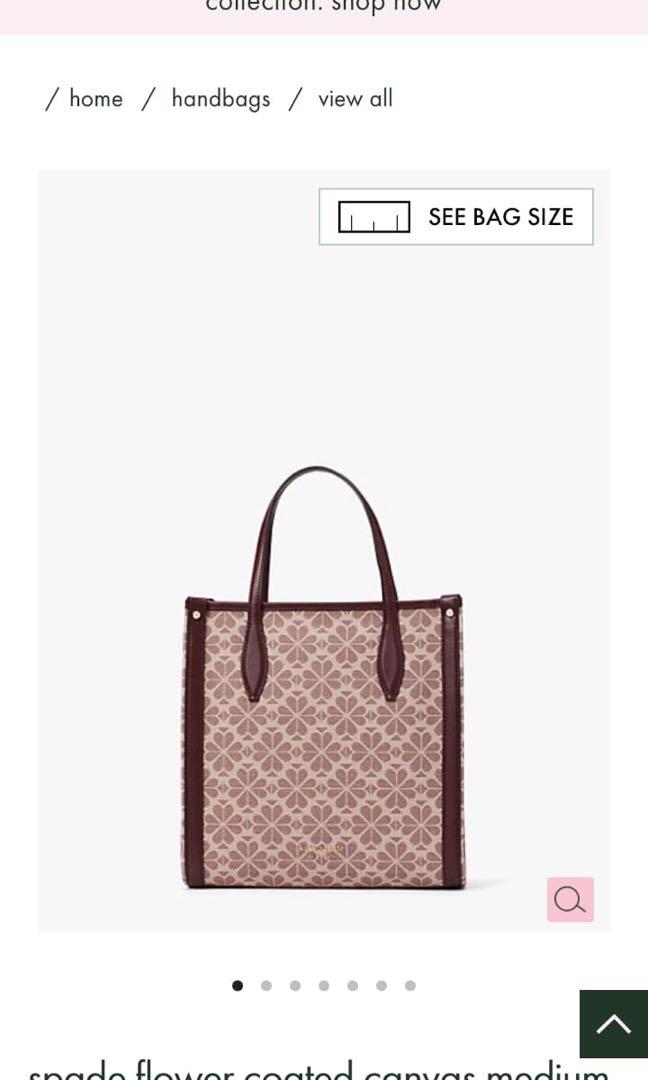 Spade flower coated canvas hot sale medium north south tote