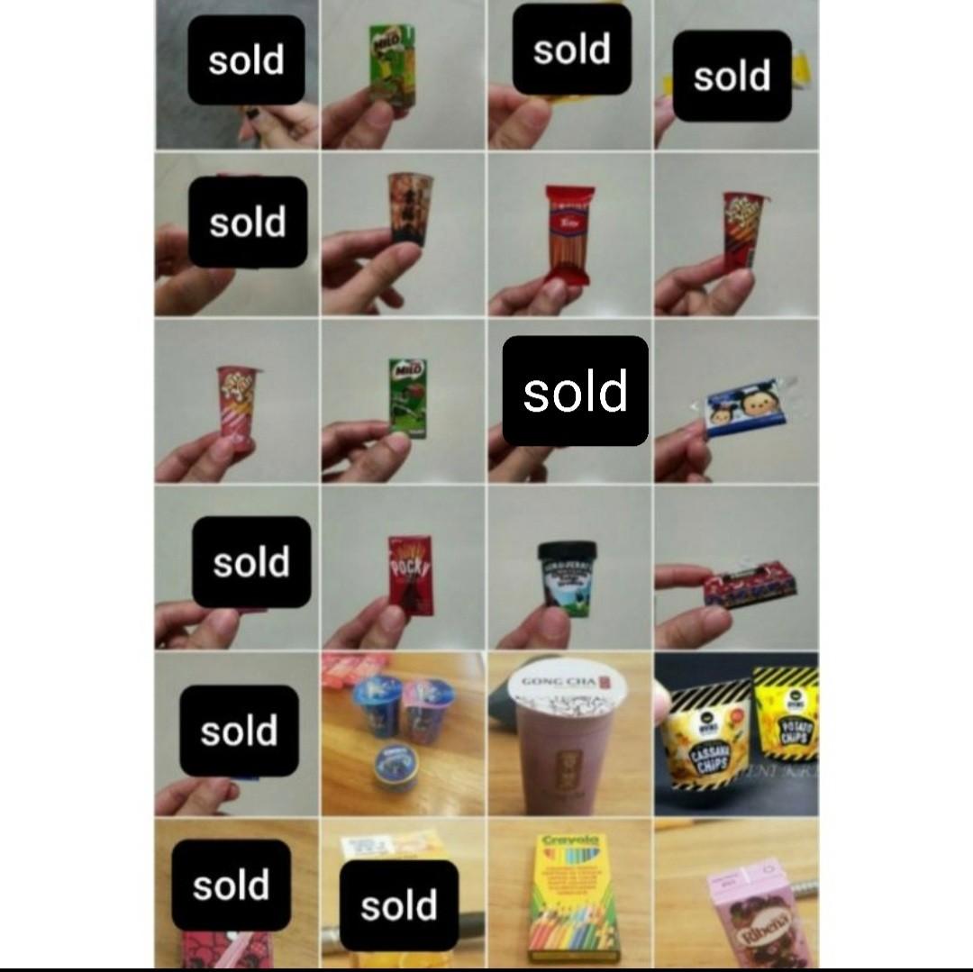 Cute food miniature frozen, Hobbies & Toys, Stationery & Craft, Stationery