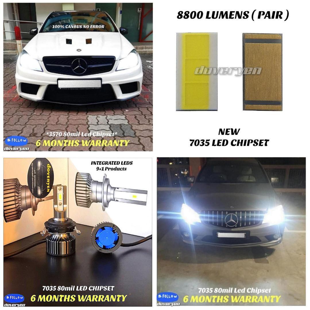 mercedes c class w204 h7 canbus white led headlight bulb 100 direct plug