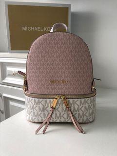 pink mk backpack purse