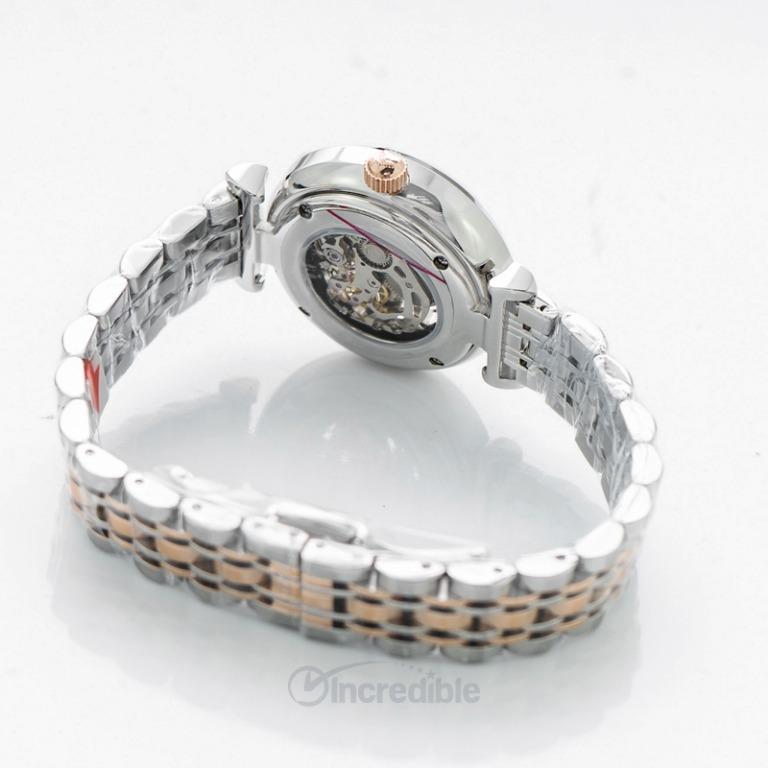Ladies meccanico silver rose gold on sale stainless steel emporio armani watch ar1992