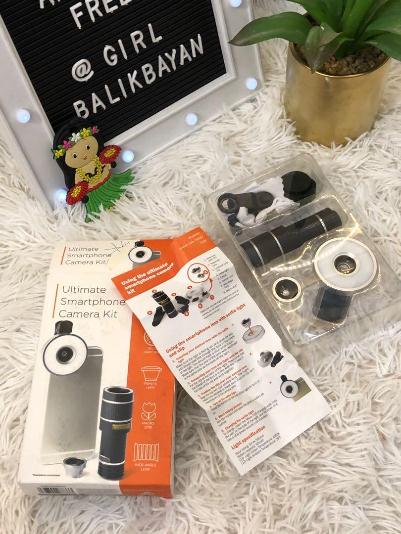 NEW! Ultimate Smartphone Camera Kit‼️ (Category: Microphones) located in Marikina City. Submitted by girlbalikbayan (Listing ID 1071529837, Image 2). Description: NEW ARRIVALS‼️ Up your smart phone photography game with this Ultimate Phone Camera Kit. This clever kit will elevate your smart phone photography game with ease, whether you are looking to get into photography as a hobbie or want to learn and engage more, this set includes a 12X long f