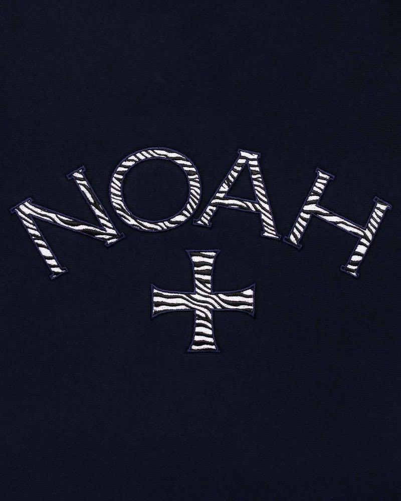 Noah Zebra Embroidered Core Logo Hoodie   Navy, 男裝, 外套及戶外