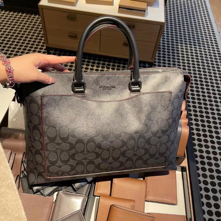 NWT COACH BECKETT POCKET BRIEF IN SIGNATURE CANVAS 89952