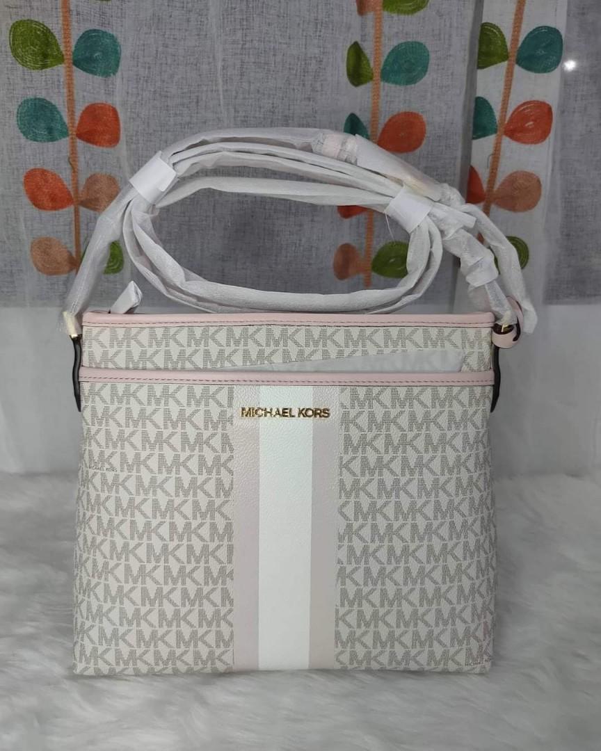 Bedford small logo shop stripe crossbody bag