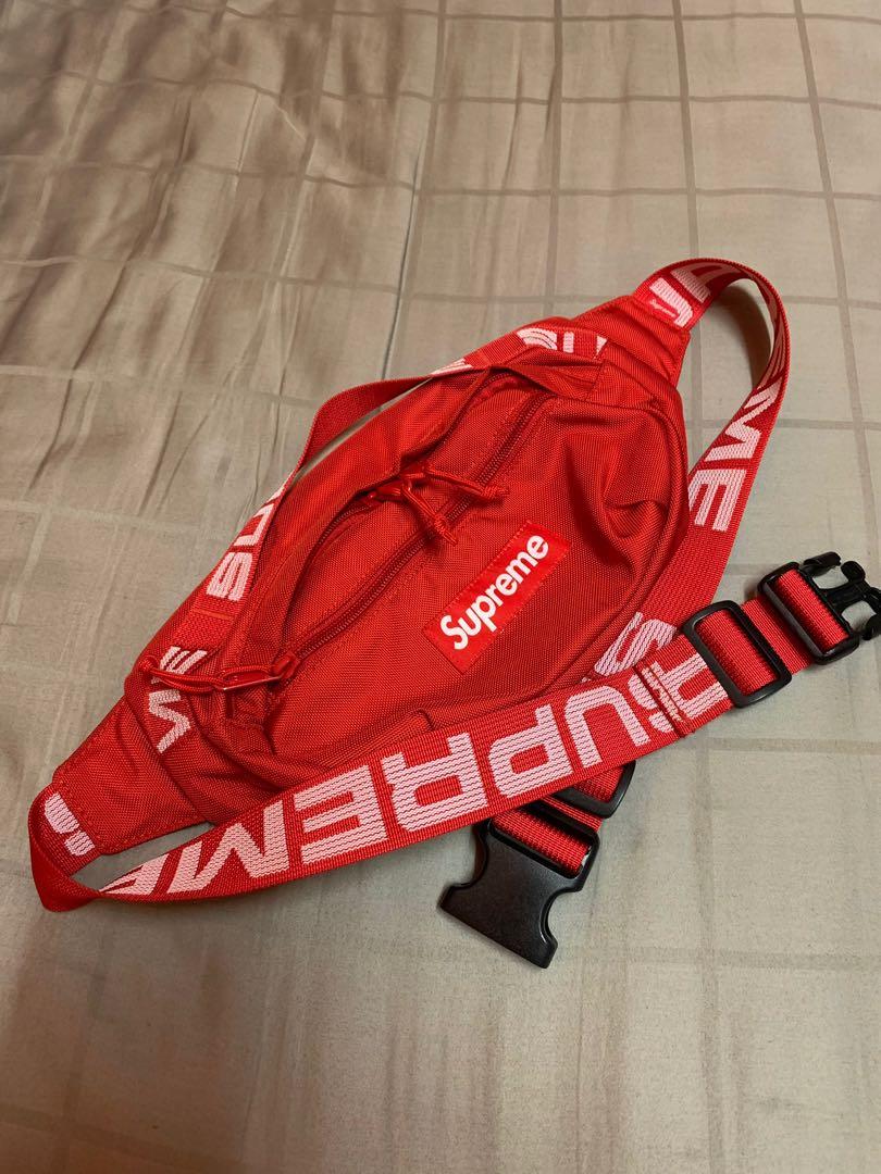 Supreme ss18 waist bag red sales