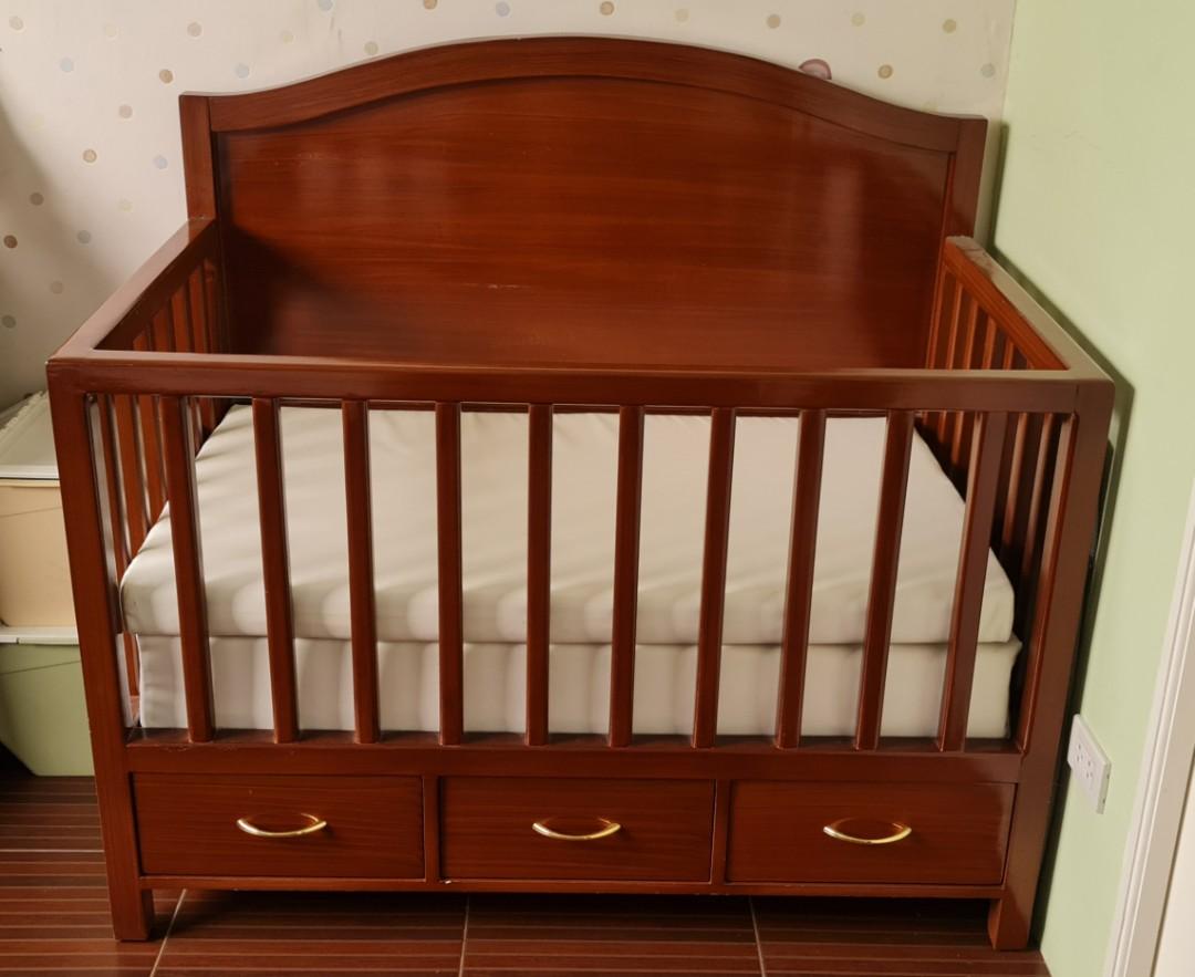 Cherry wood baby bed clearance