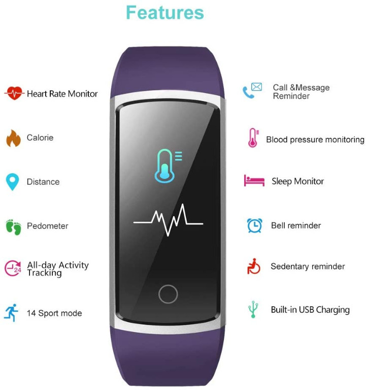 Fitness band with bp outlet monitor