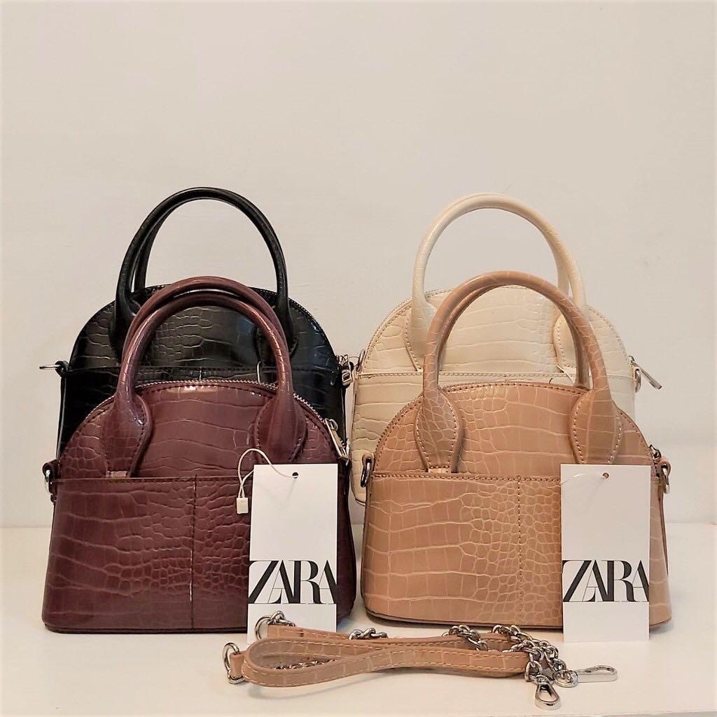 Zara croco sling bag clearance