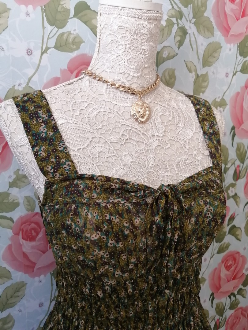 moss green dress