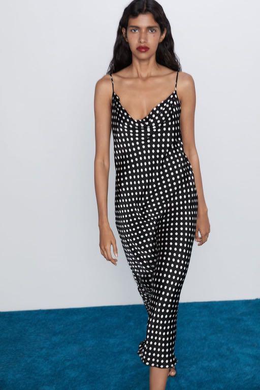 ZARA polka dot camisole dress Women s Fashion Dresses Sets