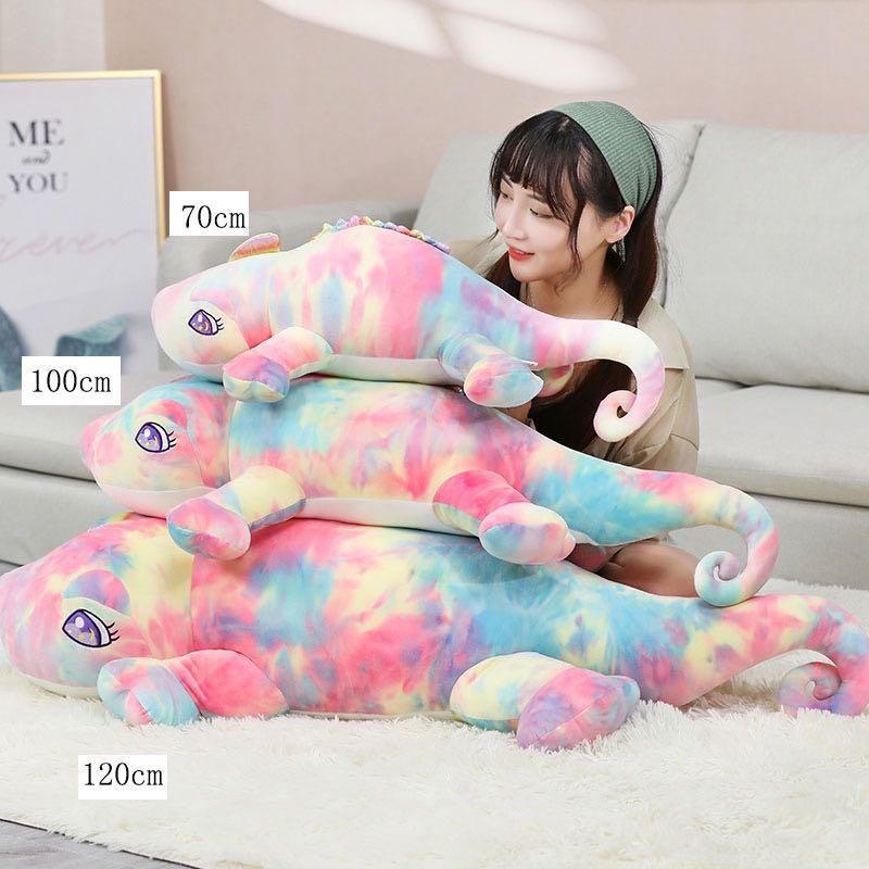 green chameleon plush