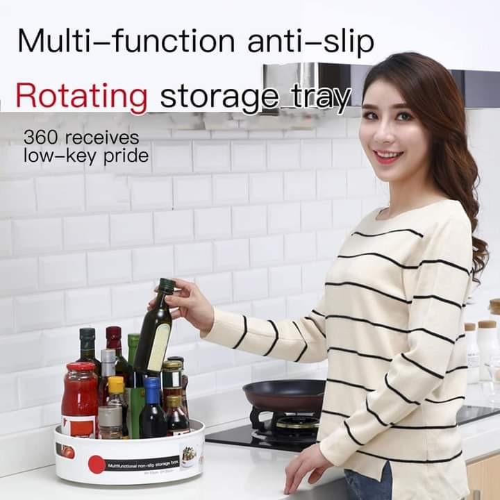 360 Degree Rotating Kitchen Rack Storage Tray Organizer (Category: Storage Boxes & Baskets) located in Manila. Submitted by acinad_ (Listing ID 1071760404, Image 2). Description: 360 Degree Rotating Kitchen Rack Storage Tray Organizer For shipping: - Grab Delivery - LalaMove - Angkas Message for inquiries!.