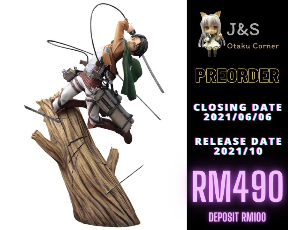 Artfx J Attack On Titan Levi Ackerman Renewal Package 1 8 By Kotobukiya Toys Games Action Figures Collectibles On Carousell