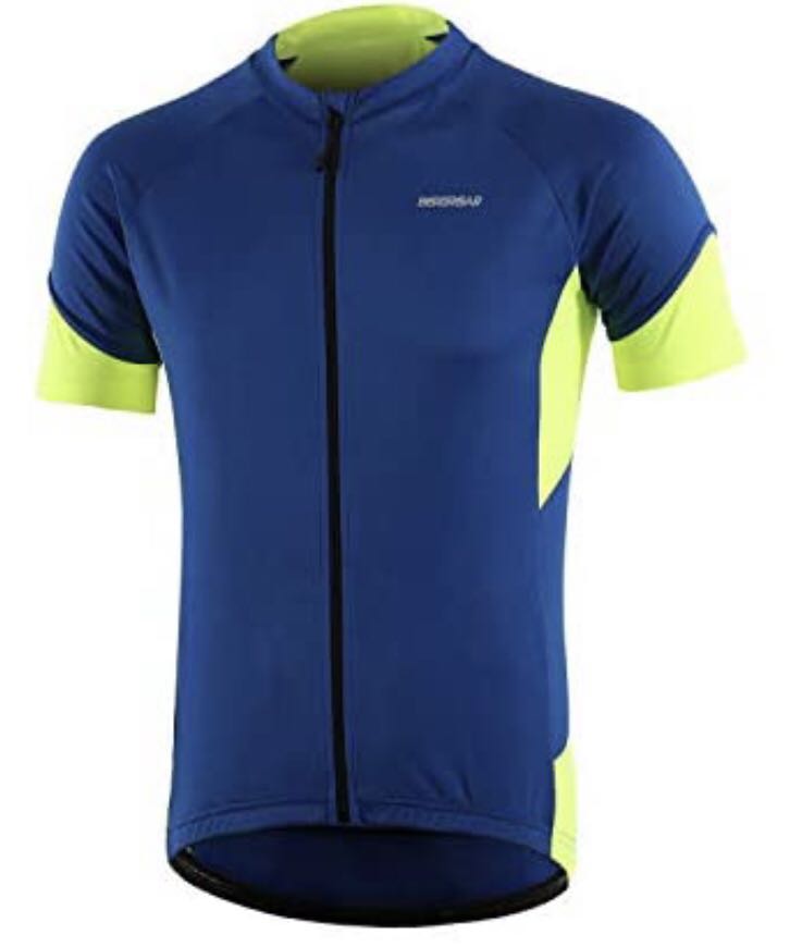 Bergrisar Men’s Cycling Jersey with Zipper Pockets, Sports Equipment