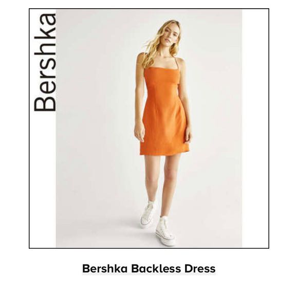 Bershka discount orange dress