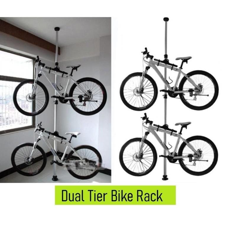 Bicycle Tower Rack Dual Bicycle Tower Rack Aluminium Sturdy