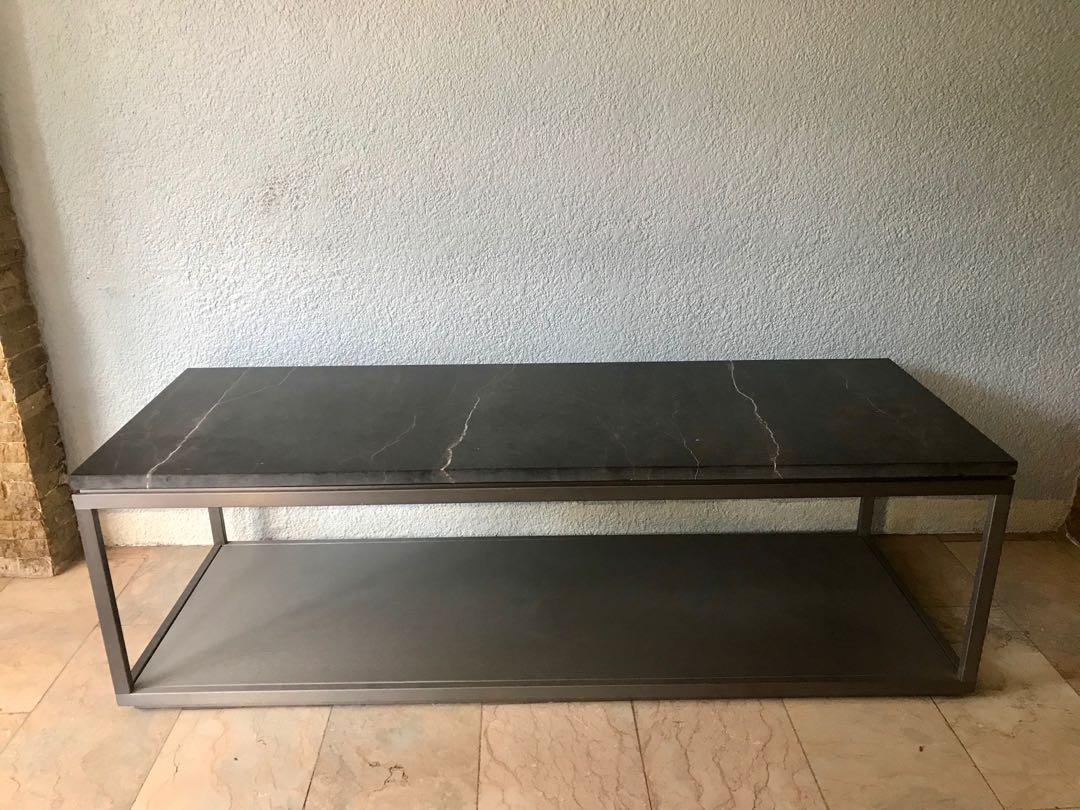 Black Marble Coffee Table Home Furniture Furniture Fixtures Tables Chairs On Carousell