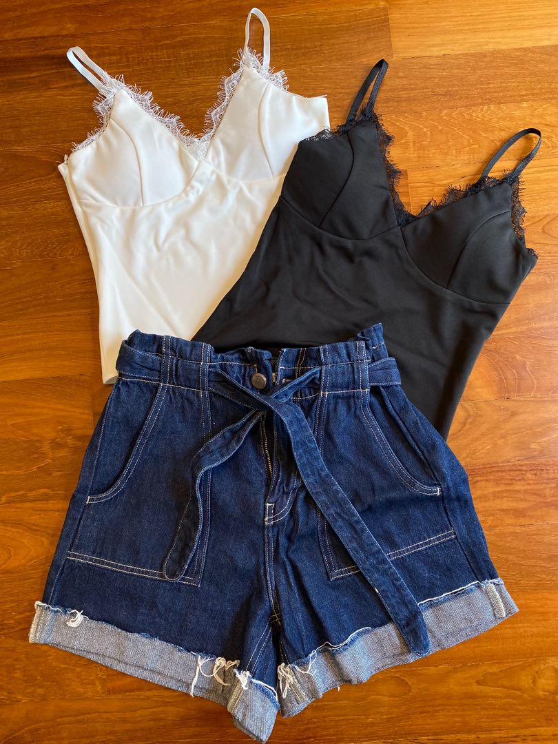 white bralette shirt